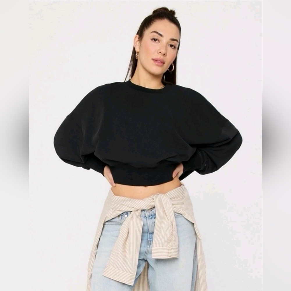 Fabletics Sweatshirt Pullover Women's Large L Bla… - image 3